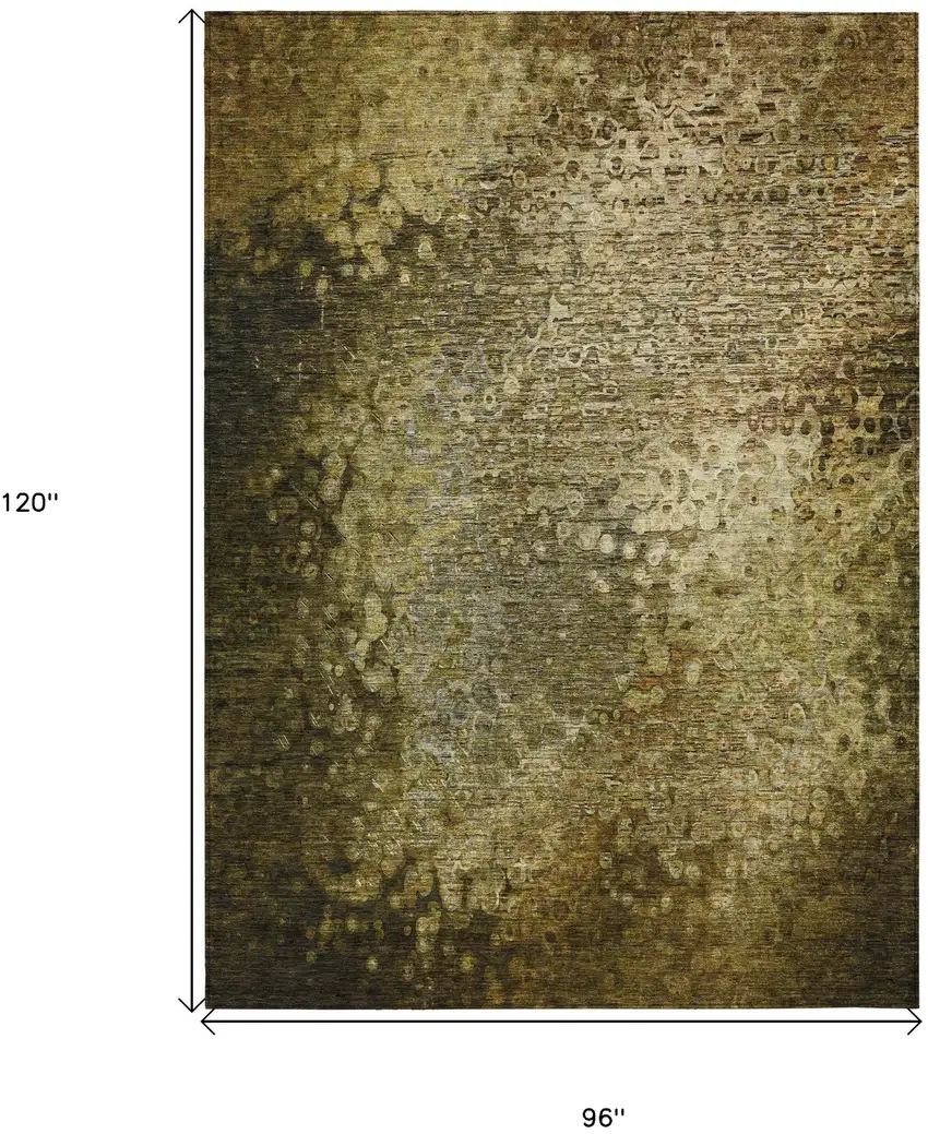 Brown Washable Non Skid Indoor Outdoor Area Rug Photo 3