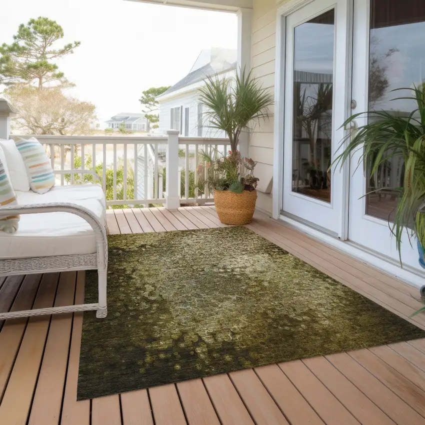 Brown Washable Non Skid Indoor Outdoor Area Rug Photo 8