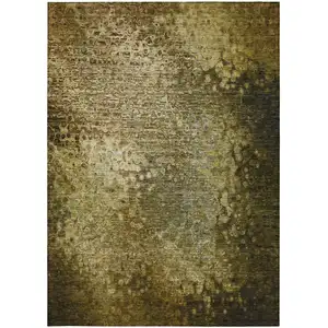 Photo of Brown Washable Non Skid Indoor Outdoor Area Rug