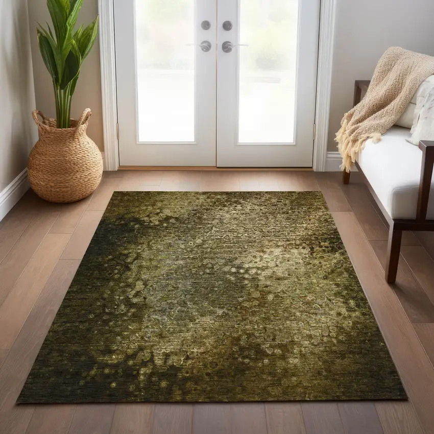 Brown Washable Non Skid Indoor Outdoor Area Rug Photo 9