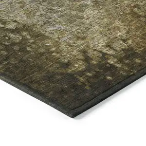 Photo of Brown Washable Non Skid Indoor Outdoor Area Rug