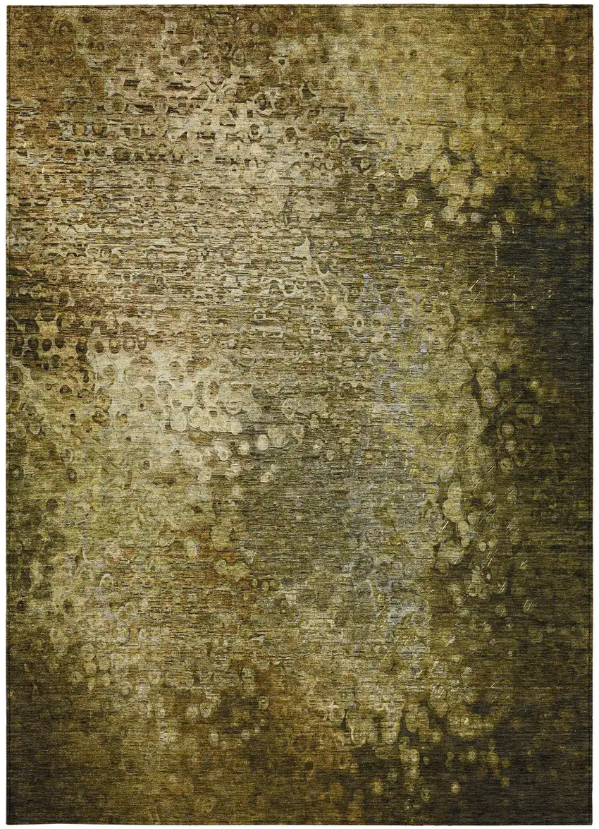 Brown Washable Non Skid Indoor Outdoor Area Rug Photo 5