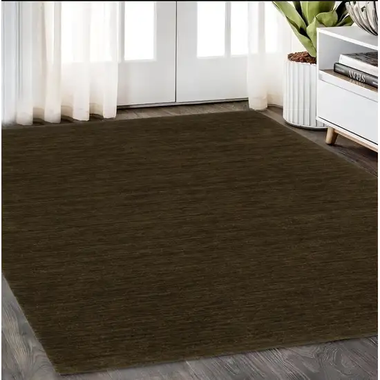 Brown Wool Hand Tufted Area Rug Photo 1