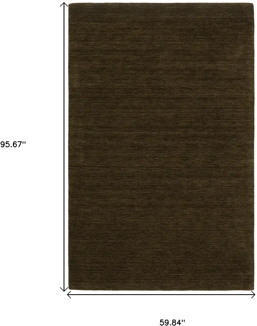 Brown Wool Hand Tufted Area Rug Photo 3