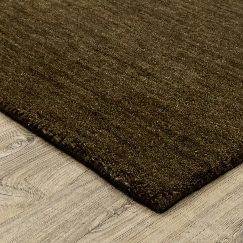 Brown Wool Hand Tufted Area Rug Photo 9