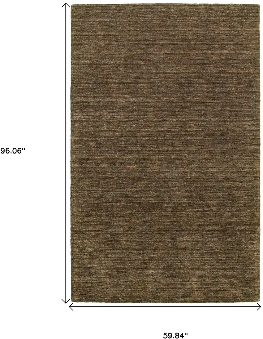 Brown Wool Hand Tufted Area Rug Photo 3