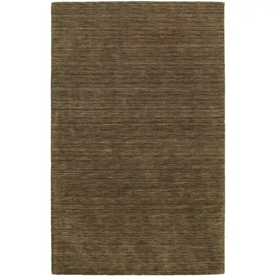Brown Wool Hand Tufted Area Rug Photo 2