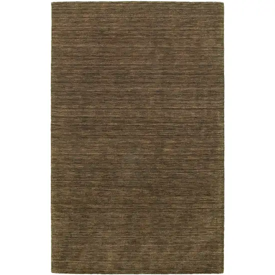 Brown Wool Hand Tufted Area Rug Photo 4