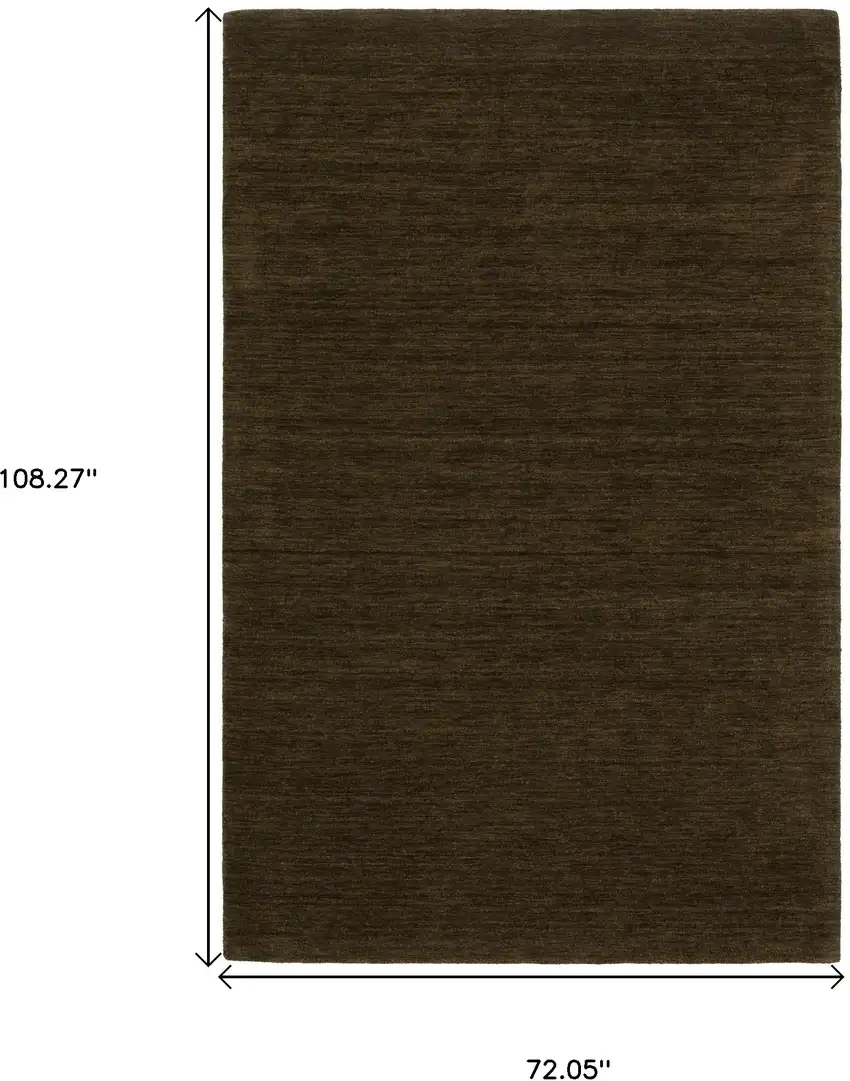Brown Wool Hand Tufted Area Rug Photo 3