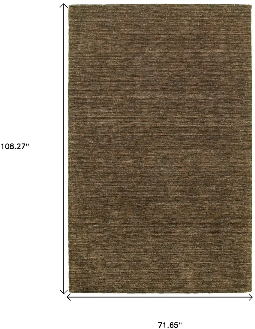 Brown Wool Hand Tufted Area Rug Photo 3