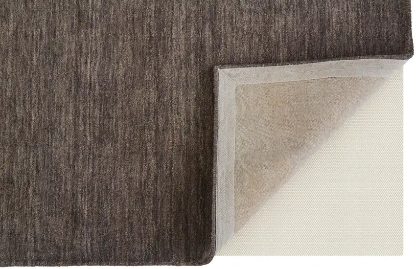 Brown Wool Hand Woven Area Rug Photo 7