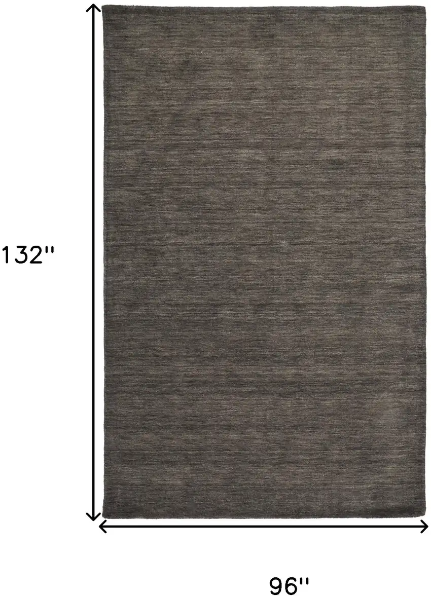 Brown Wool Hand Woven Area Rug Photo 3