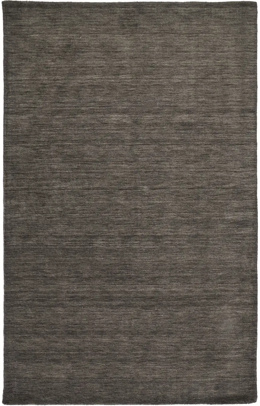 Brown Wool Hand Woven Area Rug Photo 2