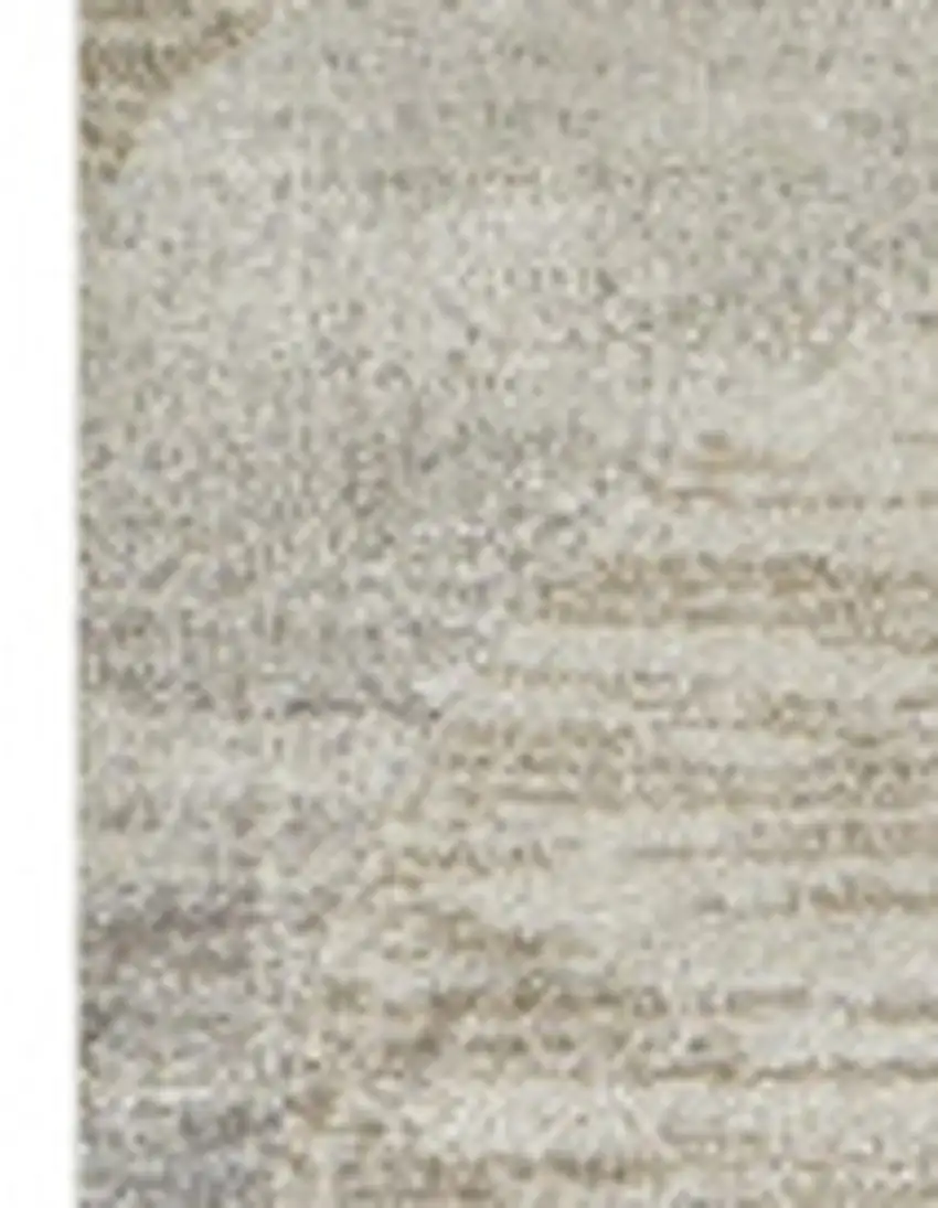 Brown and Beige Abstract Area Rug Photo 6