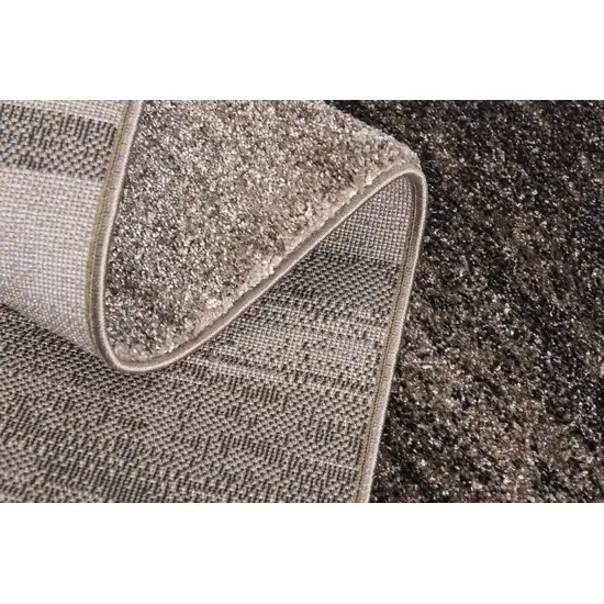 Brown and Beige Abstract Blocks Area Rug Photo 7