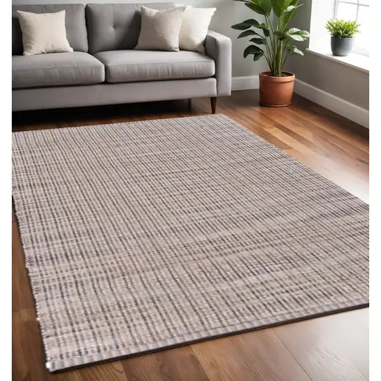 Brown and Beige Toned Jute Area Rug Photo 1