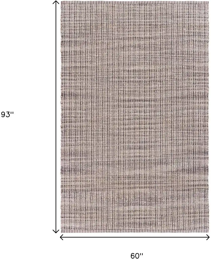 Brown and Beige Toned Jute Area Rug Photo 3