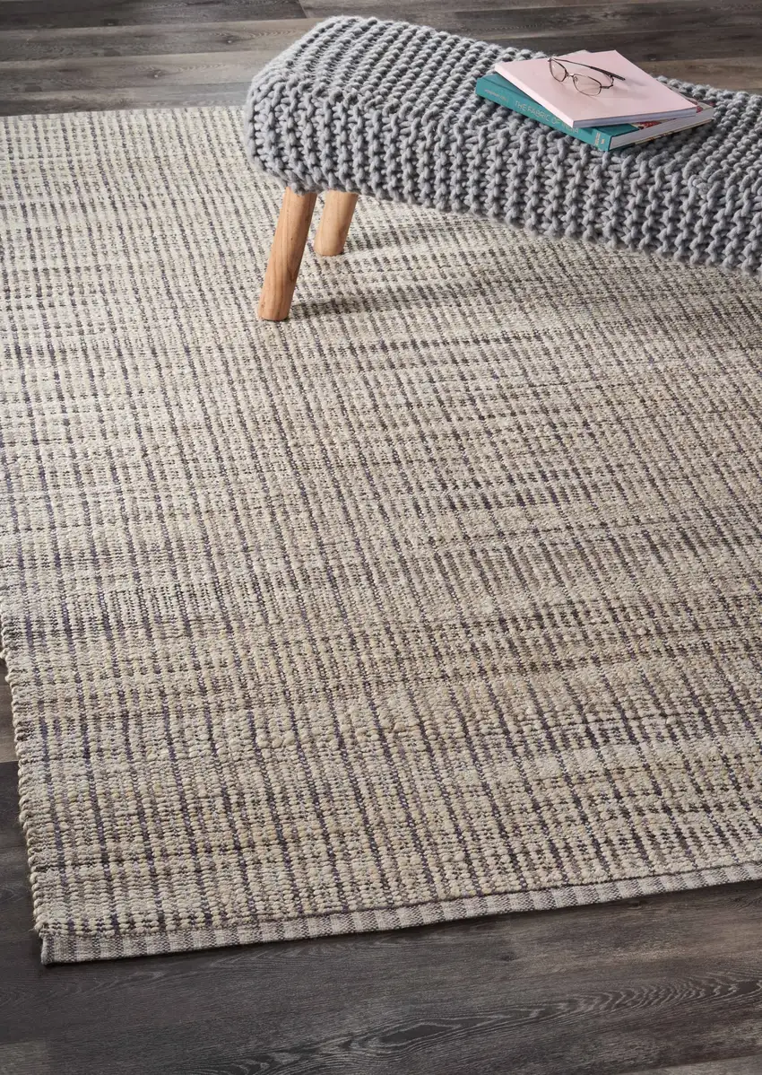 Brown and Beige Toned Jute Area Rug Photo 8