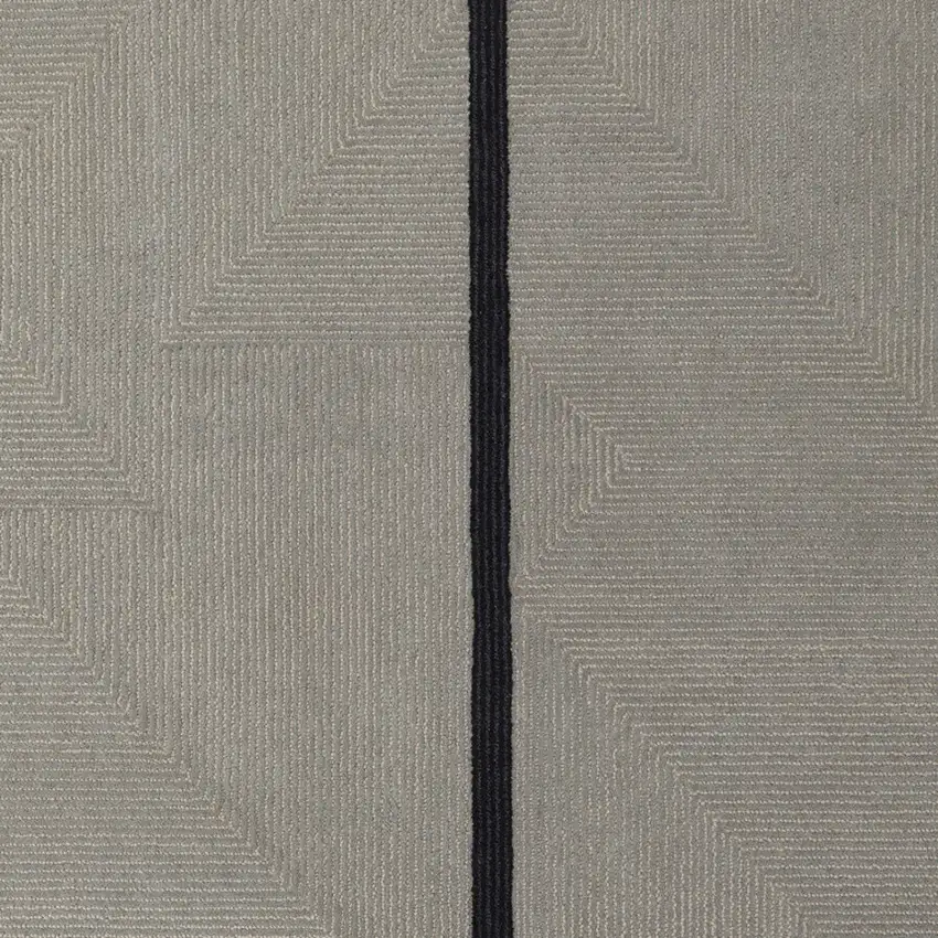 Brown and Black Abstract Geometric Hand Tufted Area Rug Photo 9