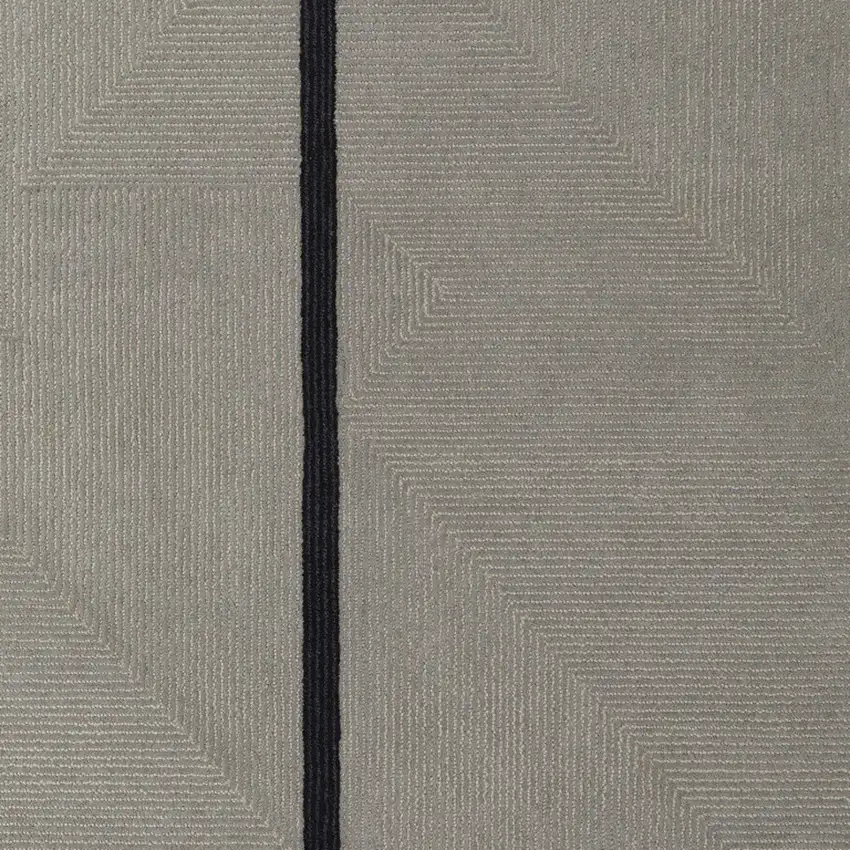 Brown and Black Abstract Geometric Hand Tufted Area Rug Photo 6