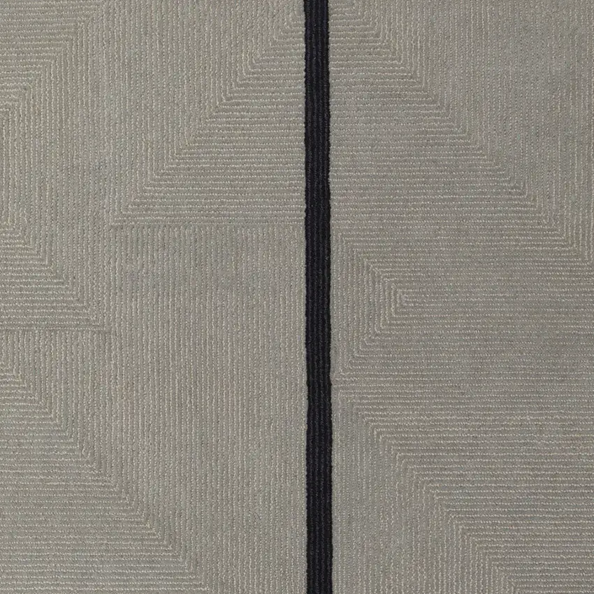 Brown and Black Abstract Geometric Hand Tufted Area Rug Photo 5