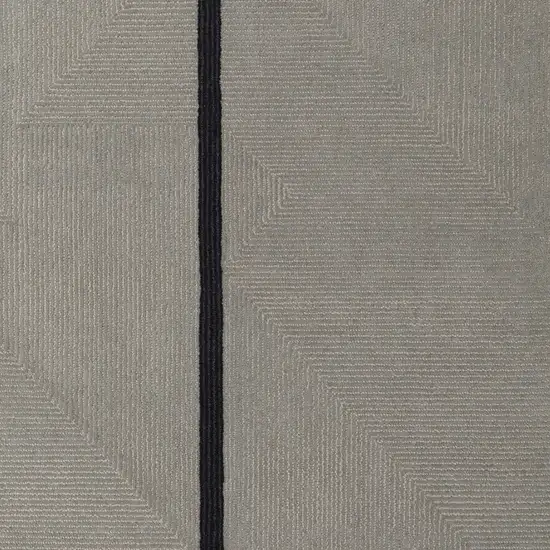 Black Gray And Taupe Abstract Geometric Hand Tufted Area Rug Photo 8