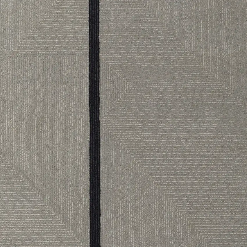 Black Gray And Taupe Abstract Geometric Hand Tufted Area Rug Photo 8