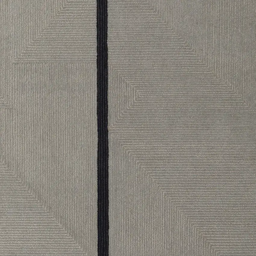 Brown and Black Abstract Geometric Hand Tufted Area Rug Photo 8