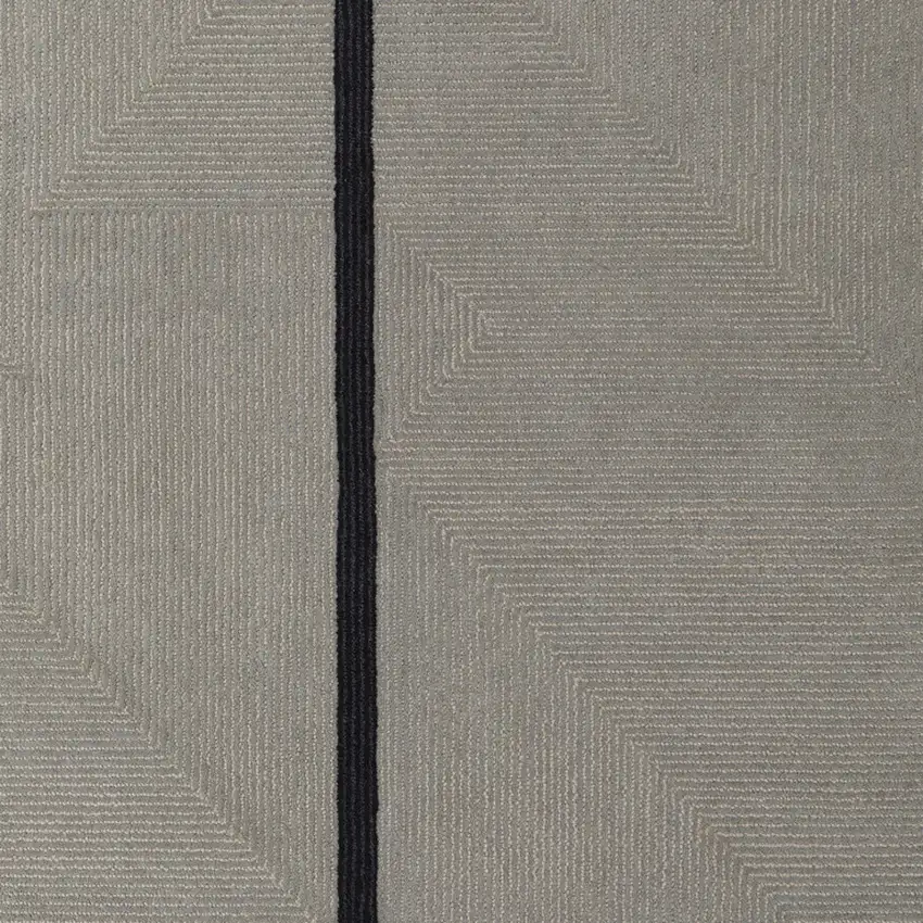 Brown and Black Abstract Geometric Hand Tufted Area Rug Photo 6