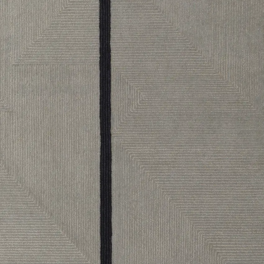 Brown and Black Abstract Geometric Hand Tufted Area Rug Photo 9