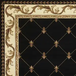 Photo of Brown and Black Oriental Area Rug
