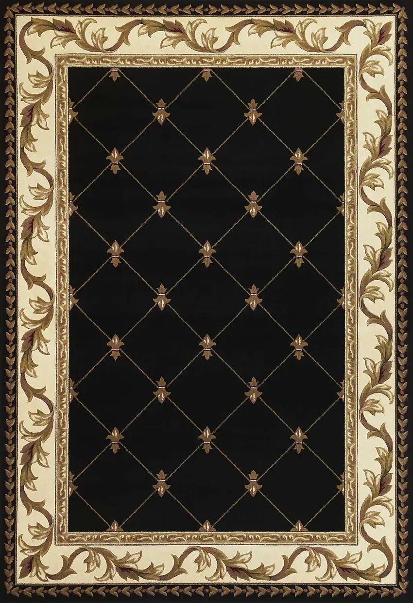 Brown and Black Oriental Area Rug Photo 1