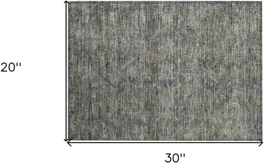 Brown and Black Oriental Washable Non Skid Indoor Outdoor Area Rug Photo 3