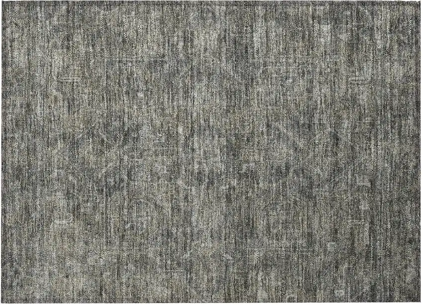 Brown and Black Oriental Washable Non Skid Indoor Outdoor Area Rug Photo 4