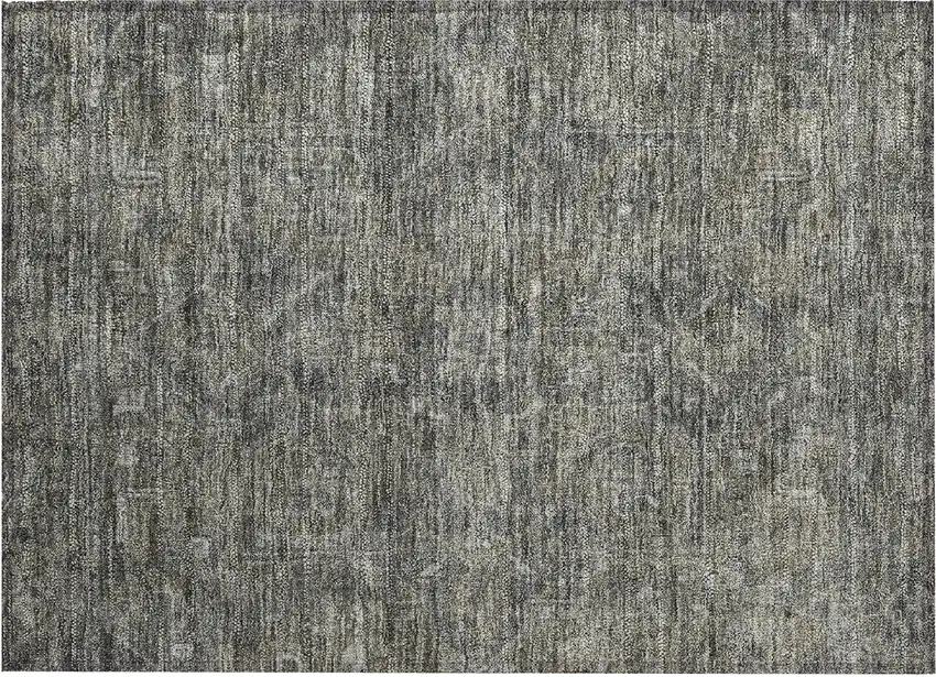 Brown and Black Oriental Washable Non Skid Indoor Outdoor Area Rug Photo 2