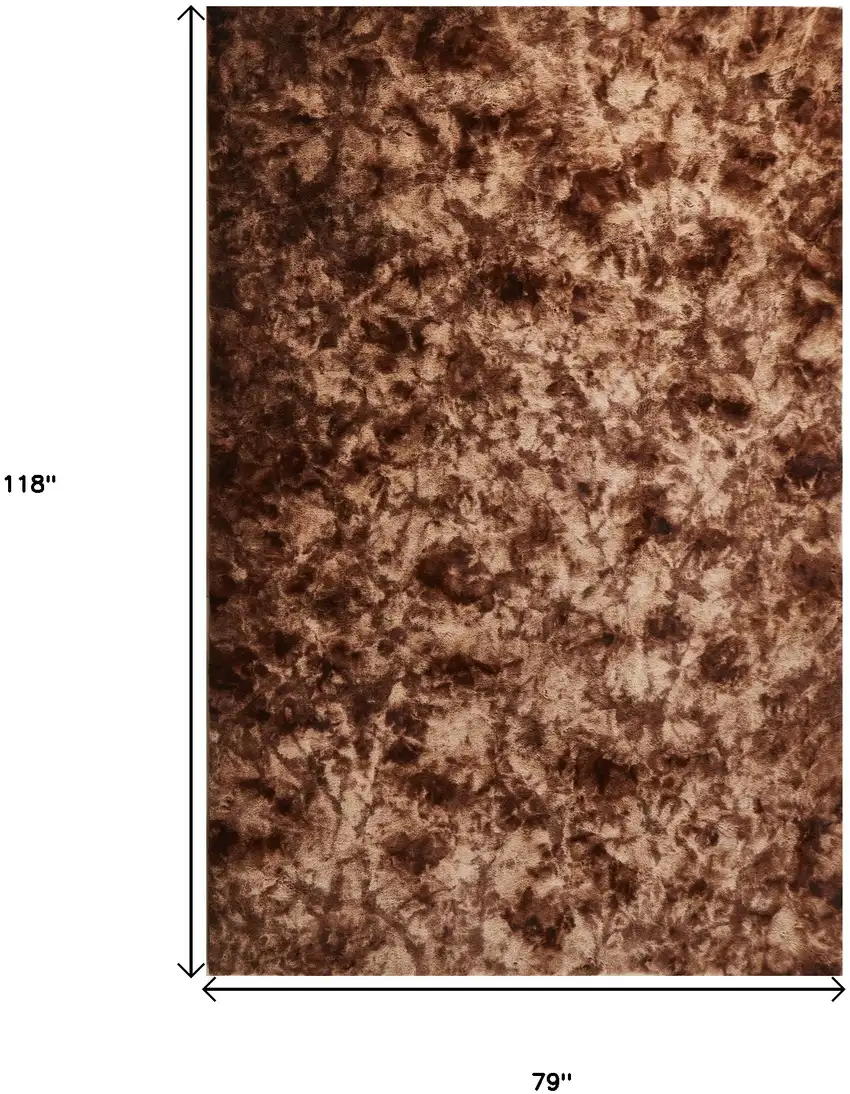 Brown and Bronze FauX Fur Shag Non Skid Area Rug Photo 3