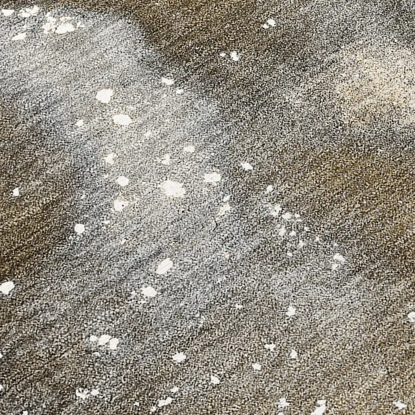 Brown and Gray Abstract Washable Non Skid Indoor Outdoor Area Rug Photo 8