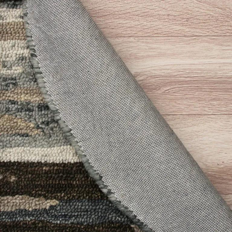 Brown and Gray Camouflage Area Rug Photo 5