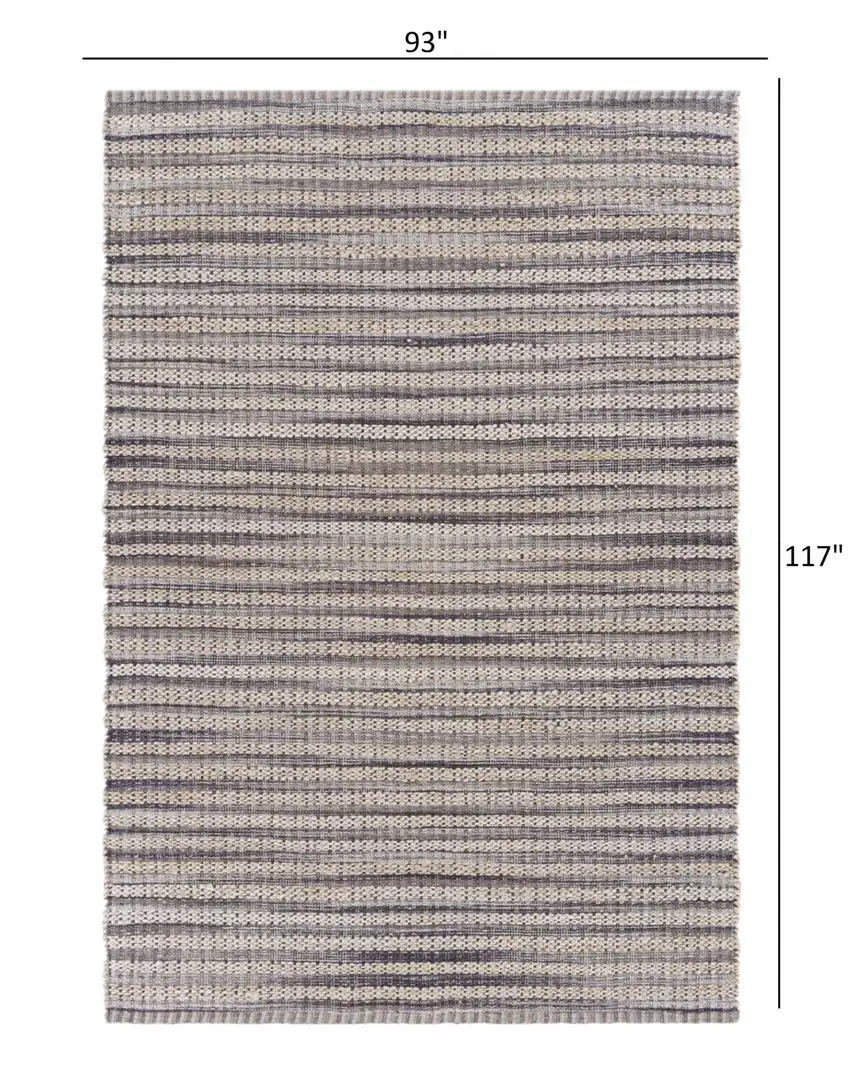 Brown and Gray Striped Area Rug Photo 6