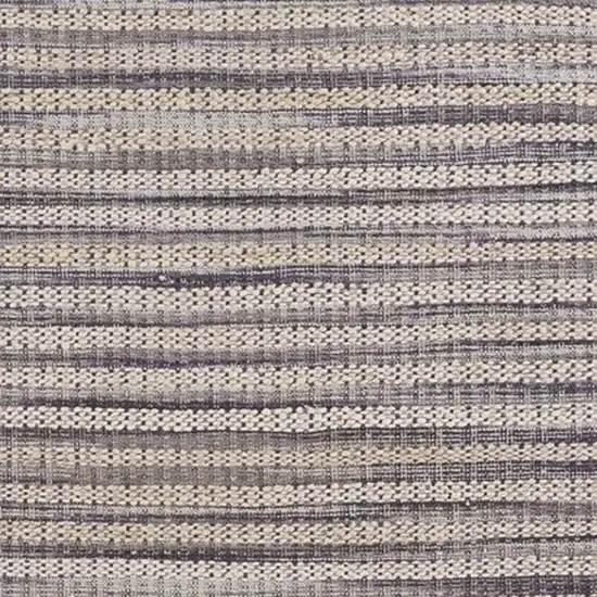Brown and Gray Striped Area Rug Photo 4