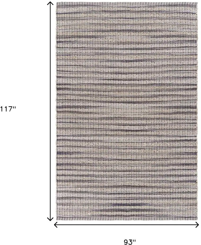 Brown and Gray Striped Area Rug Photo 3