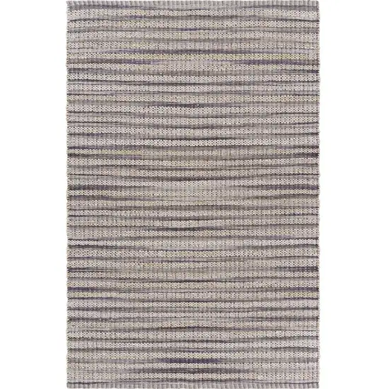 Brown and Gray Striped Area Rug Photo 5
