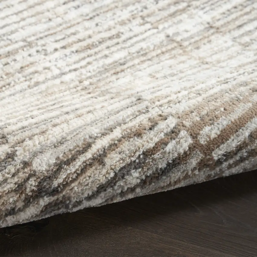 Brown and Ivory Abstract Non Skid Area Rug Photo 8