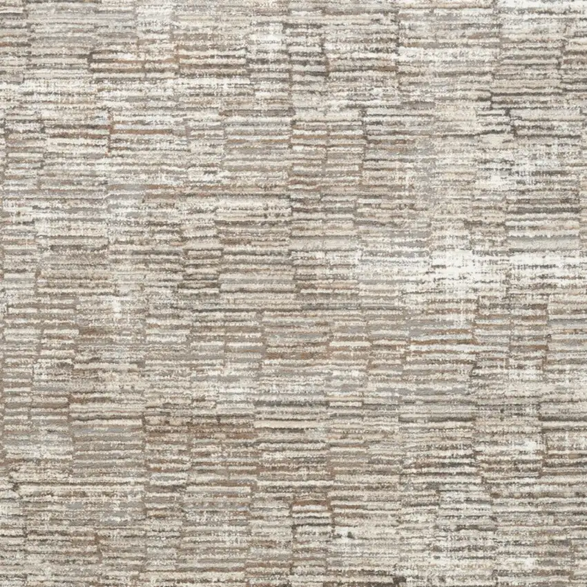 Brown and Ivory Abstract Non Skid Area Rug Photo 5