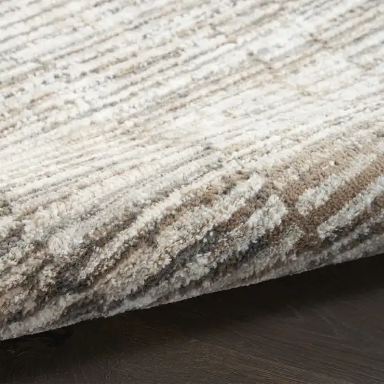 Brown and Ivory Abstract Non Skid Area Rug Photo 8