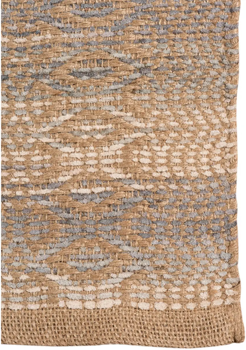 Brown and Ivory Geometric Flatweave Handmade Area Rug Photo 2