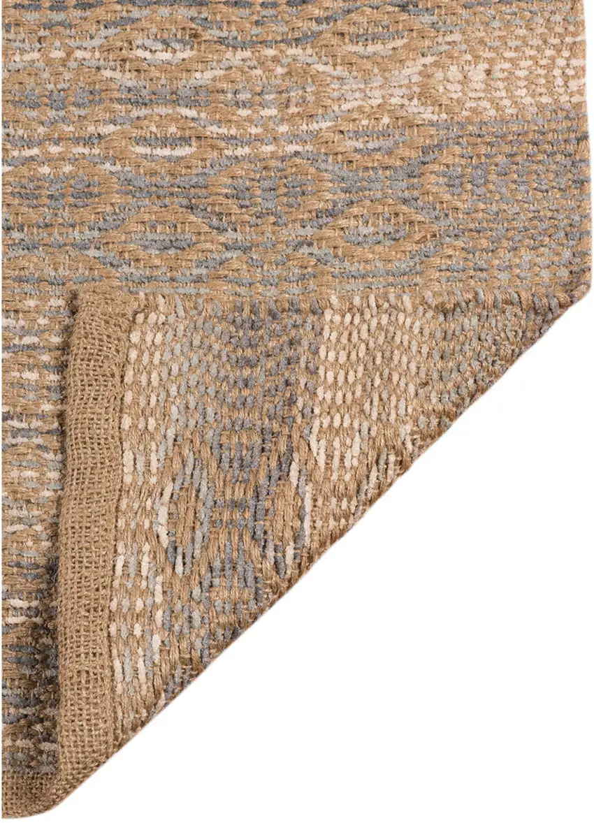 Brown and Ivory Geometric Flatweave Handmade Area Rug Photo 3