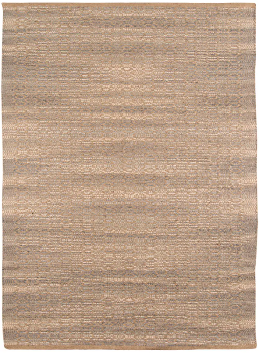 Brown and Ivory Geometric Flatweave Handmade Area Rug Photo 1
