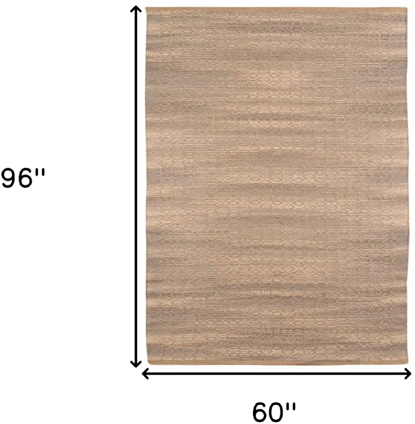Brown and Ivory Geometric Flatweave Handmade Area Rug Photo 7