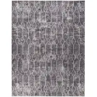 Photo of Brown and Ivory Geometric Power Loom Washable Area Rug